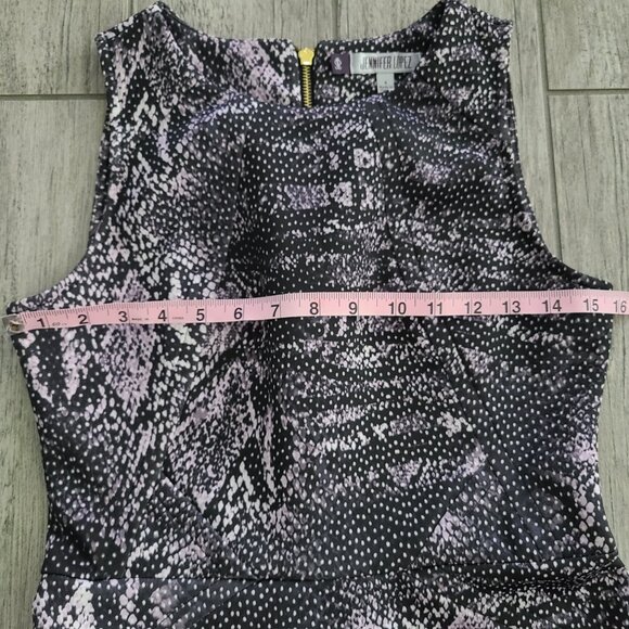 Jennifer Lopez women's fit and flare dark grey scuba formal dress size 4 - Picture 6 of 13